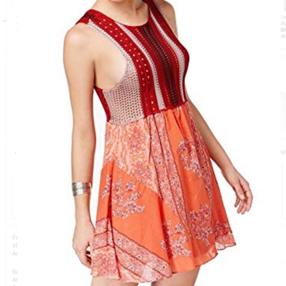 Free People Katie’s Crochet Top Mini Dress